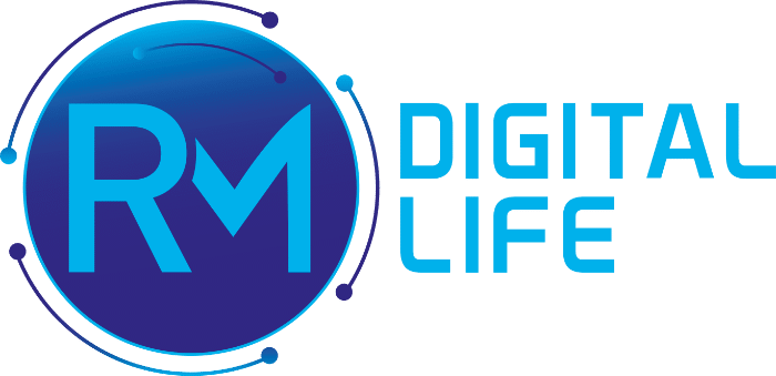 RM Digital Life Logo lang BLAU